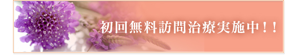 初回無料訪問治療実施中!!